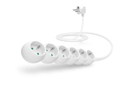 Connect IT Prodlužovací kabel 230 V, 6 zásuvek, 2 m, bez vypínače (bílý) Connect IT Prodlužovací kabel 230 V, 6 zásuvek, 2 m, bez vypínače (bílý)
