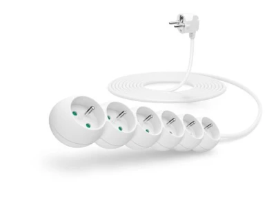 Connect IT Prodlužovací kabel 230 V, 6 zásuvek, 5 m, bez vypínače (bílý) Connect IT Prodlužovací kabel 230 V, 6 zásuvek, 5 m, bez vypínače (bílý)
