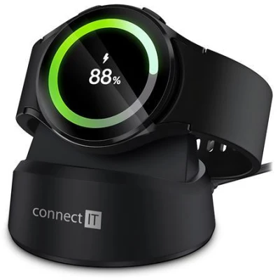Connect IT WatchCharger bezdrátová nabíječka kompatibilní se Samsung, ČERNÁ