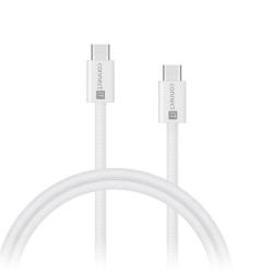 CONNECT IT Wirez kabel USB-C - USB-C, 60 W, 1 m, BÍLÁ