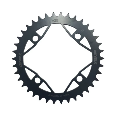 Connex Wippermann Převodník 38z TZ černý, síla 3 mm, rozteč 104 mm, pro E-biky