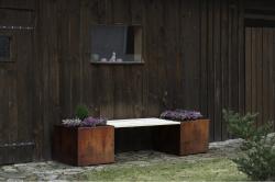 CORGARDEN 1001 Cube Zahradní květináč 60 x 60 x 50 cm, corten