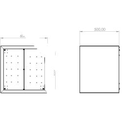 CORGARDEN 1001 Cube Zahradní květináč 60 x 60 x 50 cm, corten
