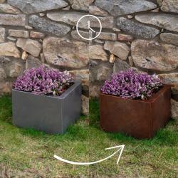 CORGARDEN 1002 Cube Zahradní květináč 40 x 40 x 30 cm, corten