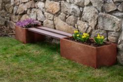 CORGARDEN 1002 Cube Zahradní květináč 40 x 40 x 30 cm, corten