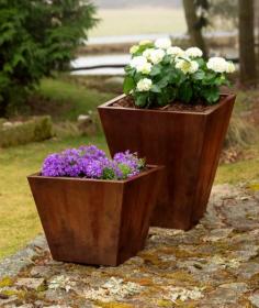 CORGARDEN 1003 Cono Zahradní květináč 60 x 60 x 50 cm, corten