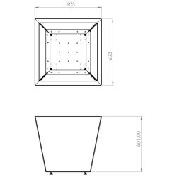 CORGARDEN 1003 Cono Zahradní květináč 60 x 60 x 50 cm, corten