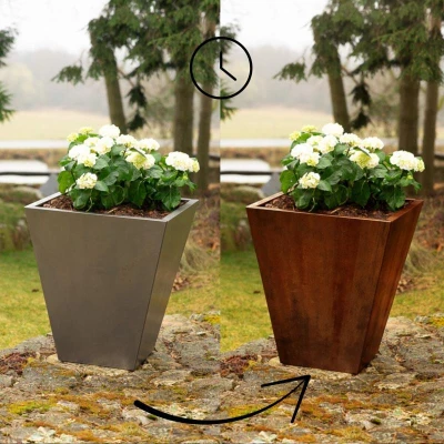 CORGARDEN Cono 70 x 70 x 80 cm cortenový zahradní květináč