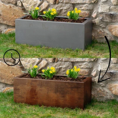 CORGARDEN Line corten 40 x 90 x 30 cm zahradní květináč