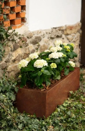 CORGARDEN Line corten 40 x 90 x 30 cm zahradní květináč