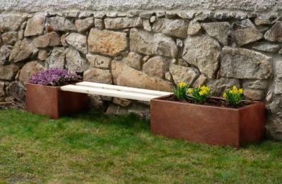 CORGARDEN Line corten 40 x 90 x 30 cm zahradní květináč