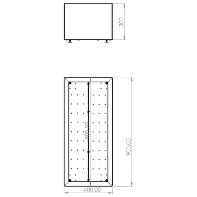 CORGARDEN Line corten 40 x 90 x 30 cm zahradní květináč