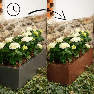 CORGARDEN Line cortenový 40 x 120 x 30 cm zahradní květináč