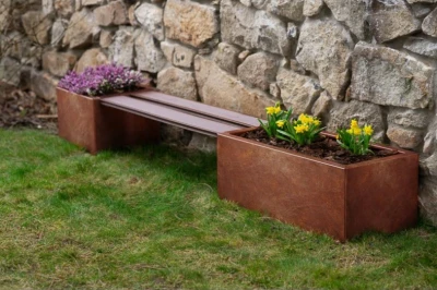 CORGARDEN Line cortenový 40 x 120 x 30 cm zahradní květináč