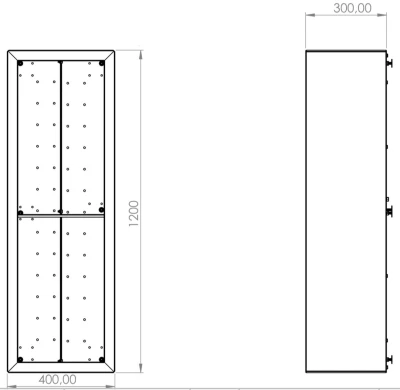 CORGARDEN Line cortenový 40 x 120 x 30 cm zahradní květináč