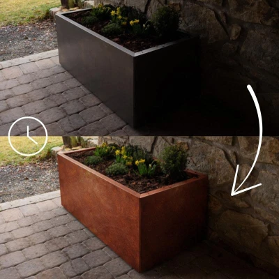 CORGARDEN Line corten 60 x 120 x 50 cm zahradní květináč