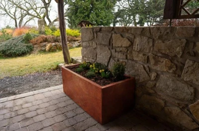 CORGARDEN Line corten 60 x 120 x 50 cm zahradní květináč