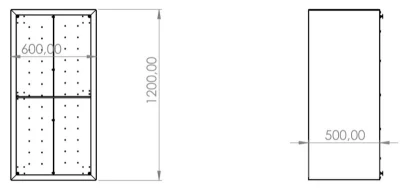 CORGARDEN Line corten 60 x 120 x 50 cm zahradní květináč