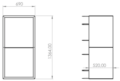 CORGARDEN Alto corten 69 x 136 x 52 cm vyvýšený záhon