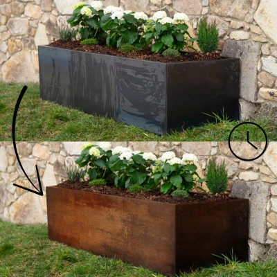 CORGARDEN Alto corten 69 x 204 x 52 cm vyvýšený záhon