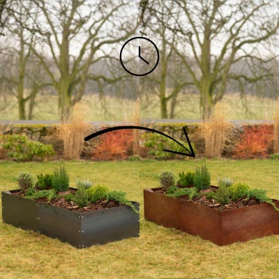 CORGARDEN Vivo corten 74 x 148 x 36 cm vyvýšený záhon