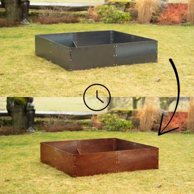 CORGARDEN Vivo corten 148 x 148 x 36 cm vyvýšený záhon