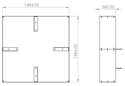 CORGARDEN Vivo corten 148 x 148 x 36 cm vyvýšený záhon