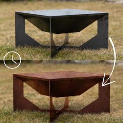 CORGARDEN 1015 Vento Zahradní ohniště 70 x 70 x 30 cm, corten