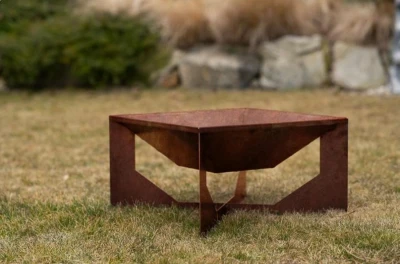 CORGARDEN 1015 Vento Zahradní ohniště 70 x 70 x 30 cm, corten