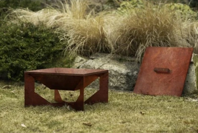 CORGARDEN 1015 Vento Zahradní ohniště 70 x 70 x 30 cm, corten