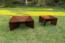 CORGARDEN 1016 Fokus Zahradní ohniště 50 x 50 x 30 cm, corten