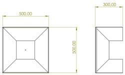 CORGARDEN 1016 Fokus Zahradní ohniště 50 x 50 x 30 cm, corten