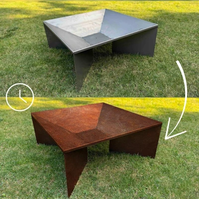 CORGARDEN 1017 Fokus Zahradní ohniště 70 x 70 x 30 cm, corten