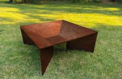 CORGARDEN 1017 Fokus Zahradní ohniště 70 x 70 x 30 cm, corten