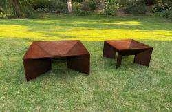 CORGARDEN 1017 Fokus Zahradní ohniště 70 x 70 x 30 cm, corten