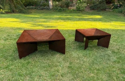 CORGARDEN 1017 Fokus Zahradní ohniště 70 x 70 x 30 cm, corten