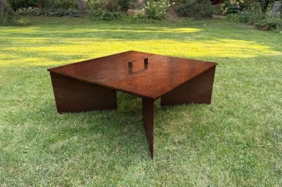 CORGARDEN 1017 Fokus Zahradní ohniště 70 x 70 x 30 cm, corten