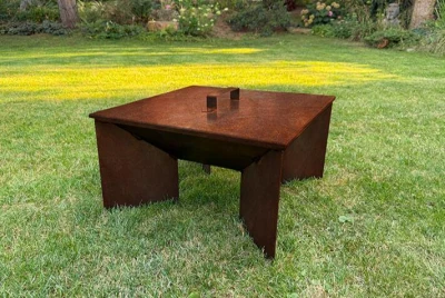 CORGARDEN Víko na zahradní ohniště corten 50 x 50 x 1 cm
