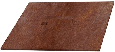CORGARDEN cortenové 70 x 70 x 1 cm víko na zahradní ohniště