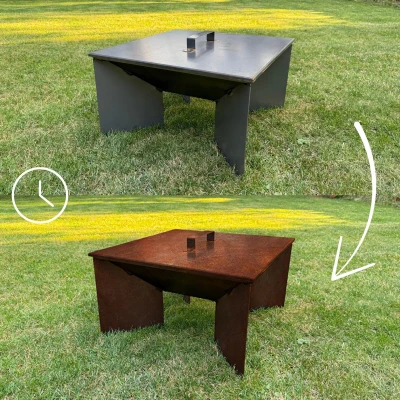 CORGARDEN cortenové 70 x 70 x 1 cm víko na zahradní ohniště