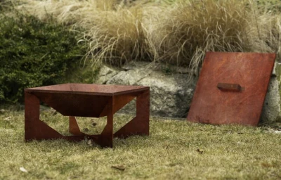CORGARDEN cortenové 70 x 70 x 1 cm víko na zahradní ohniště