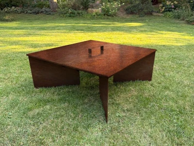 CORGARDEN cortenové 70 x 70 x 1 cm víko na zahradní ohniště