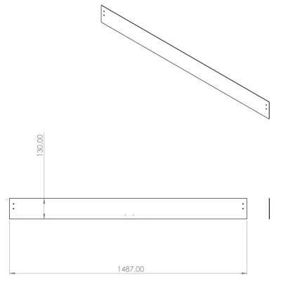 CORGARDEN Urbis corten 150 x 13 cm zahradní obrubník