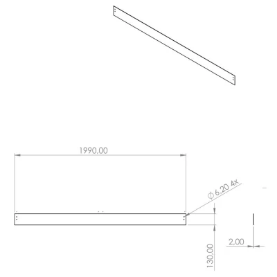 CORGARDEN Urbis corten 190 x 13 cm zahradní obrubník