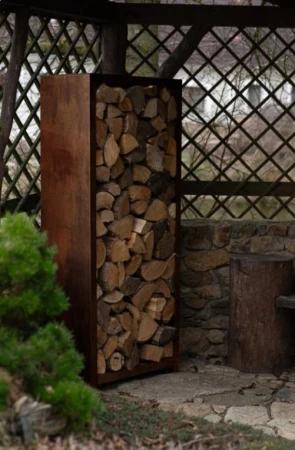 CORGARDEN Stora corten 180 x 90 x 40 cm zahradní dřevník