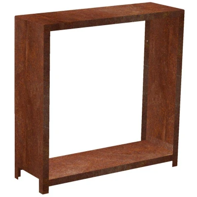 CORGARDEN 1036 Stora Zahradní dřevník 120 x 120 x 40 cm, corten CORGARDEN 1036 Stora Zahradní dřevník 120 x 120 x 40 cm, corten