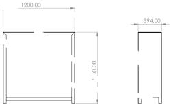 CORGARDEN 1036 Stora Zahradní dřevník 120 x 120 x 40 cm, corten