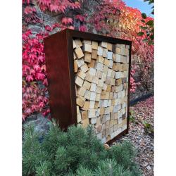 CORGARDEN 1037 Stora Zahradní dřevník 120 x 80 x 40 cm, corten
