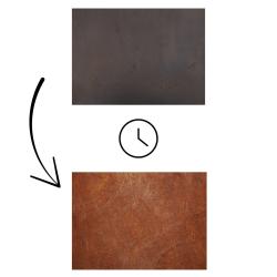 CORGARDEN 1038 Stora Zahradní dřevník 80 x 80 x 40 cm, corten