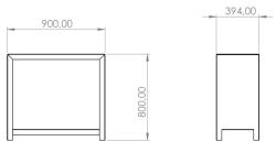 CORGARDEN 1038 Stora Zahradní dřevník 80 x 80 x 40 cm, corten